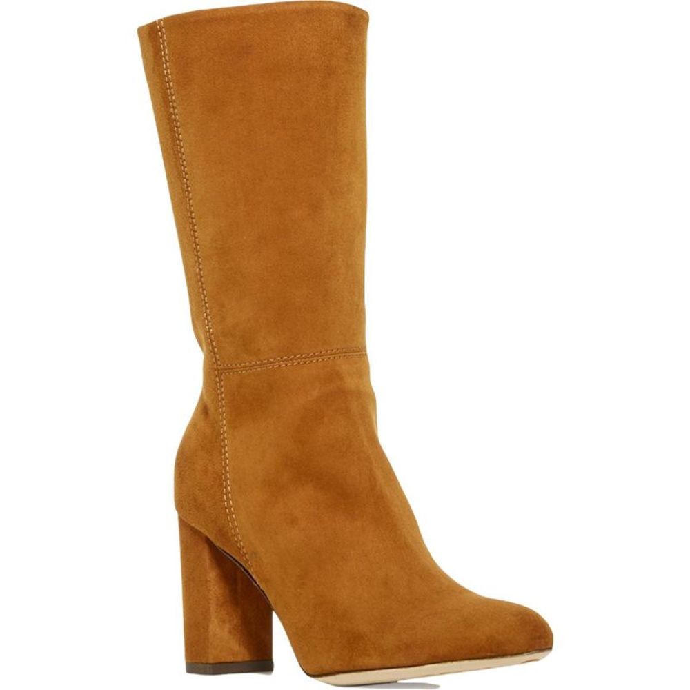 Marion Parke Womens Delila Tan Suede Pointed Toe Mid-Calf Boots Shoes NWT